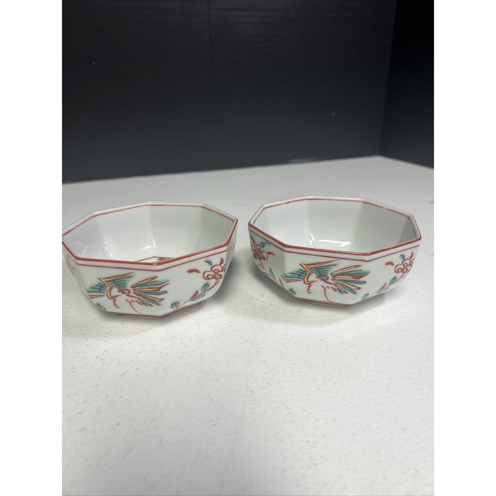 Pair Of Vintage  Japanese Rice Bowls